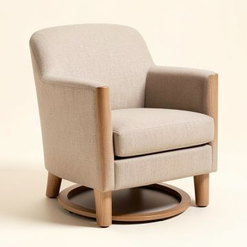 Southbury 43 '' Wide Swivel Barrel Chair (synthetic illustration; no displayed measurements)