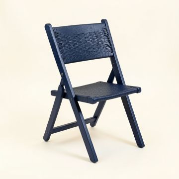Heath Bluff Folding Outdoor Chair - Navy (synthetic illustration; no displayed measurements)