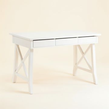 Olive Edge Writing Desk - White (synthetic illustration; no displayed measurements)