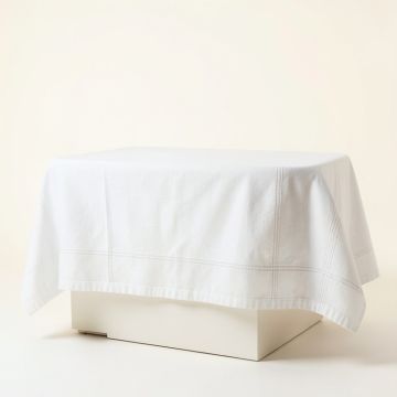 Reed Crest Flat Bed Sheet - White (synthetic illustration; no displayed measurements)