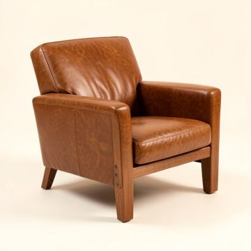 Arnoldsville 38.2 '' Wide Cowhide Armchair (synthetic illustration; no displayed measurements)