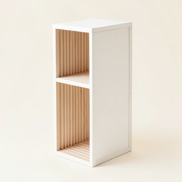 Meadow Dale Narrow Cubby Tower - White (synthetic illustration; no displayed measurements)