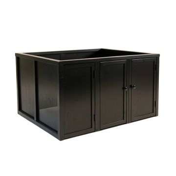 Aspen Falls Empty Furniture-Style Litter Enclosure - Black