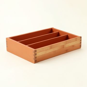 Laurel Arc Empty Pantry Drawer Organizer Insert - Terracotta (synthetic illustration; no displayed measurements)