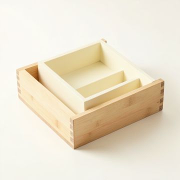 Laurel Branch Empty Pantry Drawer Organizer Insert - Cream (synthetic illustration; no displayed measurements)