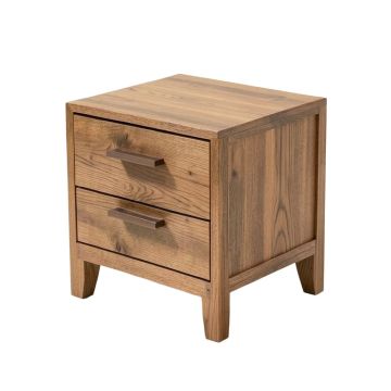 Brunella Solid Wood 2 Drawer End Table