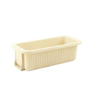 Wren Crest Empty Railing Planter With Integral Brackets - Cream