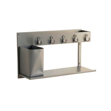 Vale Bridge Wall-Mounted Entryway Organizer Shelf - Gray
