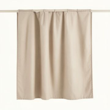 Juniper Bridge Shower Curtain Hanging Flat From A Plain Rod - Beige (synthetic illustration; no displayed measurements)