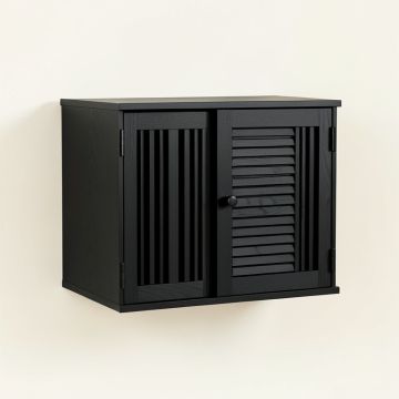 Spruce Canyon Wall-Mounted Entry Cabinet - Black (synthetic illustration; no displayed measurements)