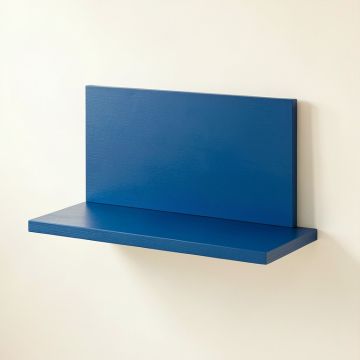 Meadow Bluff Wall-Mounted Shelf - Blue (synthetic illustration; no displayed measurements)