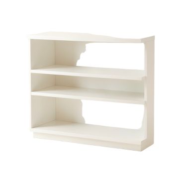 Maple Arc Low Bookcase - White