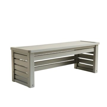 Alder Brook Narrow Outdoor Storage Bench - Gray