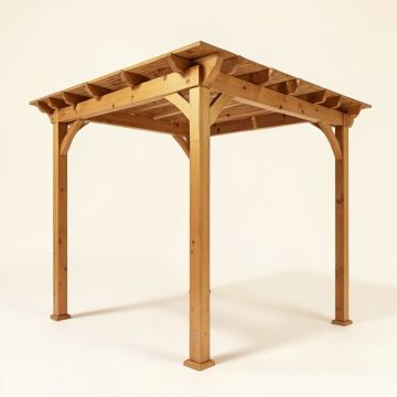 Cedar New Dawn 12 Ft. W X 3 Ft. D Solid Wood Pergola (synthetic illustration; no displayed measurements)