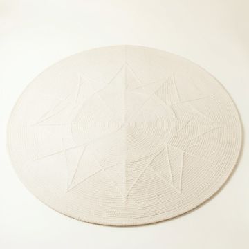 Juniper Branch Round Area Rug - Cream (synthetic illustration; no displayed measurements)