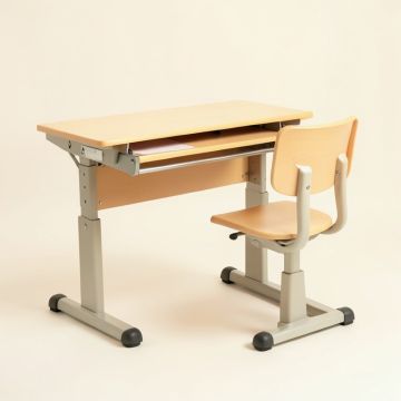 Adjustable Student Desk And Chair Kit Children Learning Table Chair Set Students (synthetic illustration; no displayed measurements)