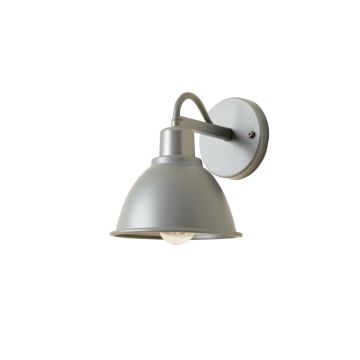 Fern Bend Wall Sconce Mounted On A Plain Wall - Gray