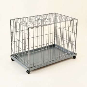 Flint Crest Empty Furniture-Style Pet Crate - Gray (synthetic illustration; no displayed measurements)