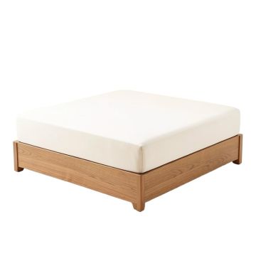 King Solid Wood And Upholstered Low Profile Standard Bed