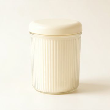 Holly Branch Storage Canister With Lid - Ivory (synthetic illustration; no displayed measurements)