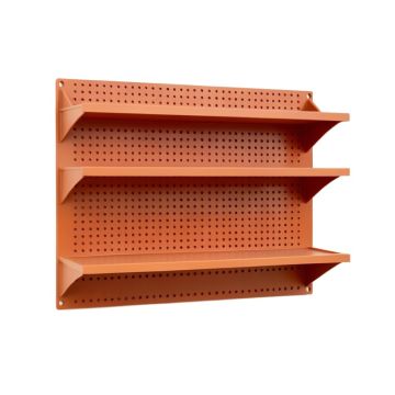 Maple Bridge Empty Wall-Mounted Tool Organizer Panel - Terracotta