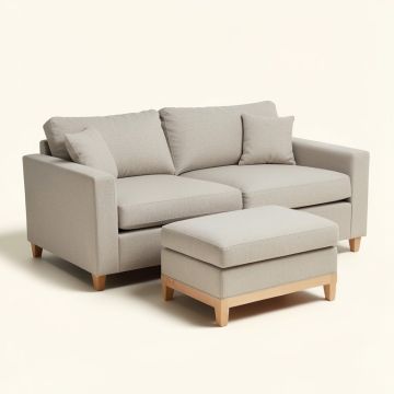 Jeddito 107.5 '' Wide Linen Reversible Sofa & Chaise With Ottoman (synthetic illustration; no displayed measurements)