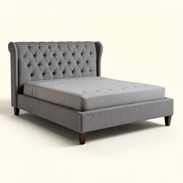 Harcrest Tufted Upholstered Standard Bed (synthetic illustration; no displayed measurements)