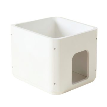 Elm Crossing Empty Furniture-Style Litter Enclosure - White (synthetic illustration; no displayed measurements)