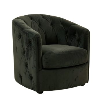 Antonia 32.5 '' Wide Tufted Velvet Barrel Chair (synthetic illustration; no displayed measurements)
