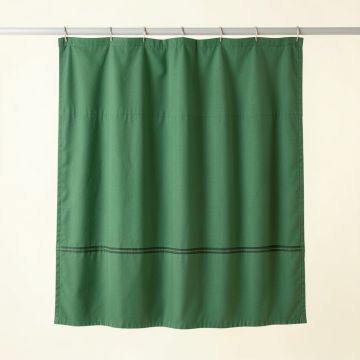 Sage Brook Shower Curtain Hanging Flat From A Plain Rod - Green (synthetic illustration; no displayed measurements)