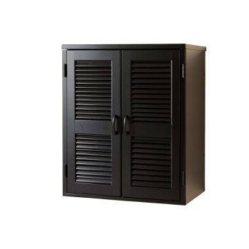 Oak Crest Wall-Mounted Laundry Cabinet - Black