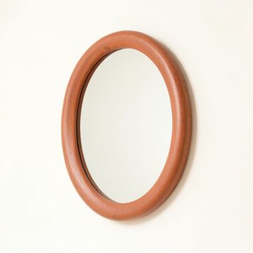River Bridge Framed Wall Mirror - Terracotta (synthetic illustration; no displayed measurements)