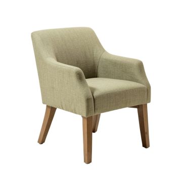Soucy Upholstered Side Chair In Olive Beige