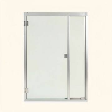 Elan 56 '' - 60 '' W X 74 '' H Single Sliding Frameless Shower Door With Rollerdisk™ Technology (synthetic illustration; no displayed measurements)