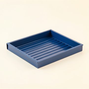 Birch Crossing Empty Under-Desk Cable Tray - Blue (synthetic illustration; no displayed measurements)