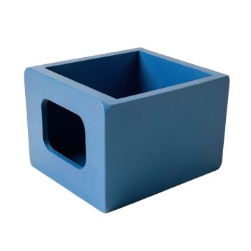 Olive Edge Empty Furniture-Style Litter Enclosure - Blue