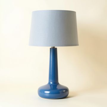 Cliff Canyon Table Lamp With A Plain Fabric Shade - Blue (synthetic illustration; no displayed measurements)