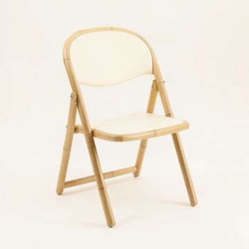 Pine Canyon Folding Outdoor Chair - Cream (synthetic illustration; no displayed measurements)