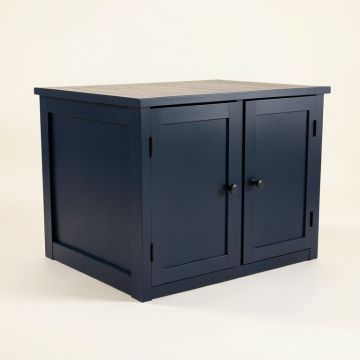 Elm Arc Empty Furniture-Style Litter Enclosure (synthetic illustration; no displayed measurements)