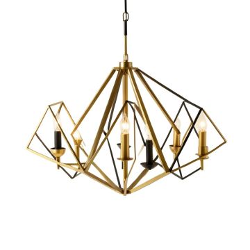 Kayla 8 - Light Candle Style Geometric Chandelier
