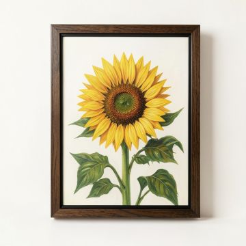 Sunflower Floral By Ashley Bradley - Painting Print (synthetic illustration; no displayed measurements)