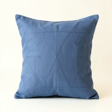 Moss Crest Filled Accent Pillow - Blue (synthetic illustration; no displayed measurements)