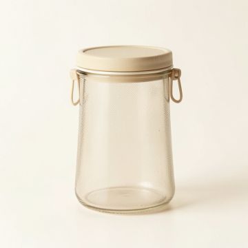 Fern Crossing Storage Canister With Lid - Beige (synthetic illustration; no displayed measurements)