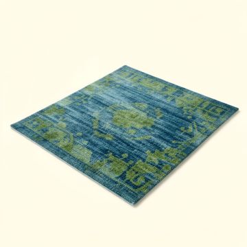 Laguerre Hooked Wool Blue/Green Area Rug (synthetic illustration; no displayed measurements)