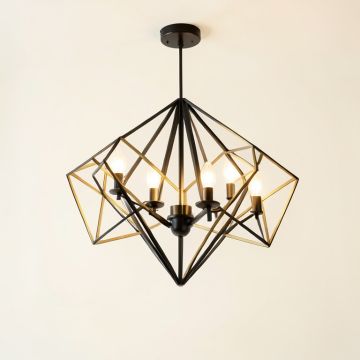 Crutchfield 5 - Light Unique Geometric Chandelier (synthetic illustration; no displayed measurements)
