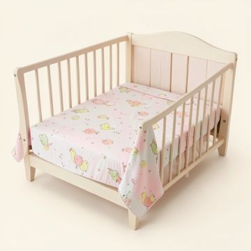 Donaway Happy Enchanted Birds 5 Piece Baby Girl Nursery Crib Bedding Set (synthetic illustration; no displayed measurements)