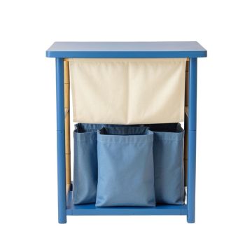 Shore Bluff Laundry Sorting Station With Plain Removable Bags - Blue (synthetic illustration; no displayed measurements)