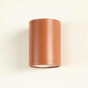 Bay Canyon Wall Sconce Mounted On A Plain Wall - Terracotta (synthetic illustration; no displayed measurements)