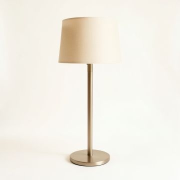 Brook Canyon Floor Lamp With A Plain Fabric Shade - Beige (synthetic illustration; no displayed measurements)