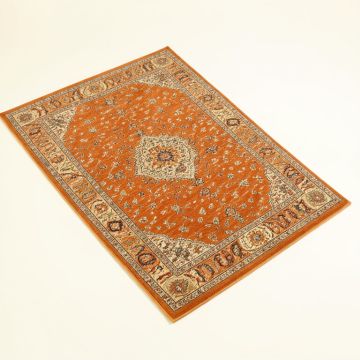 Brandt Oriental Orange Area Rug (synthetic illustration; no displayed measurements)